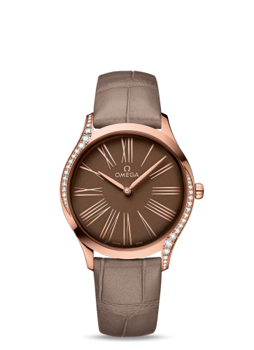 Omega De Ville Trésor 36 Sedna Gold / Brown Roman / Fabric